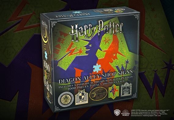 PUZZLE DIAGON ALLEY SHOP SIGNS HARRY POTTER NOBLE COLLECTION