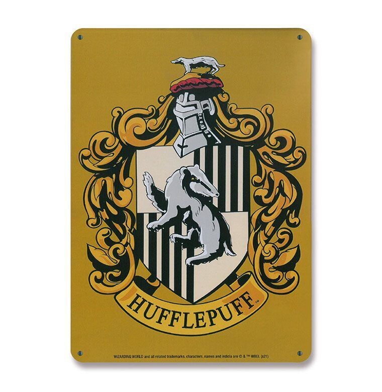 PLACA METALICA HUFFLEPUFF HARRY POTTER