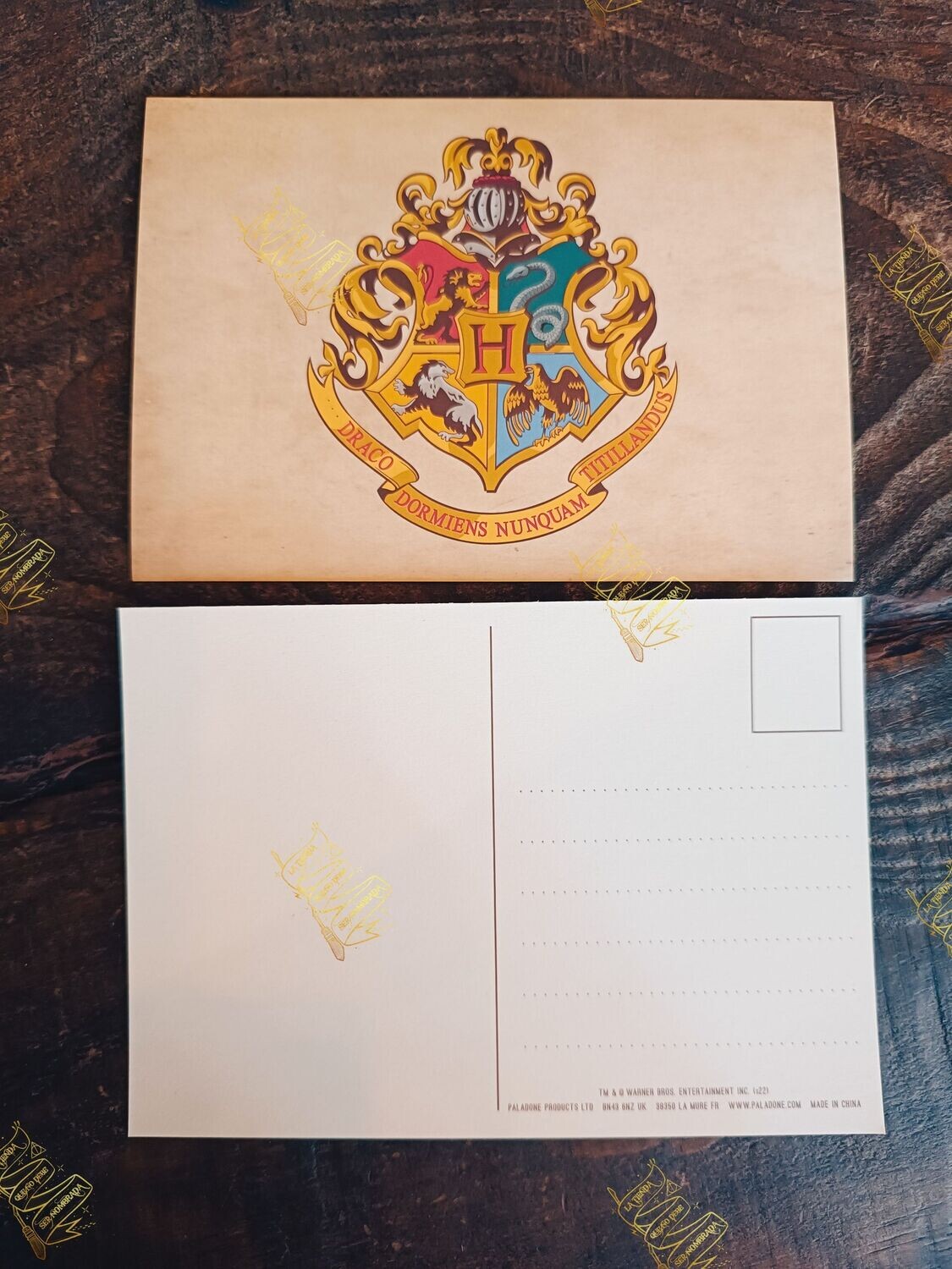 POSTAL ESCUDO HOGWARTS HARRY POTTER