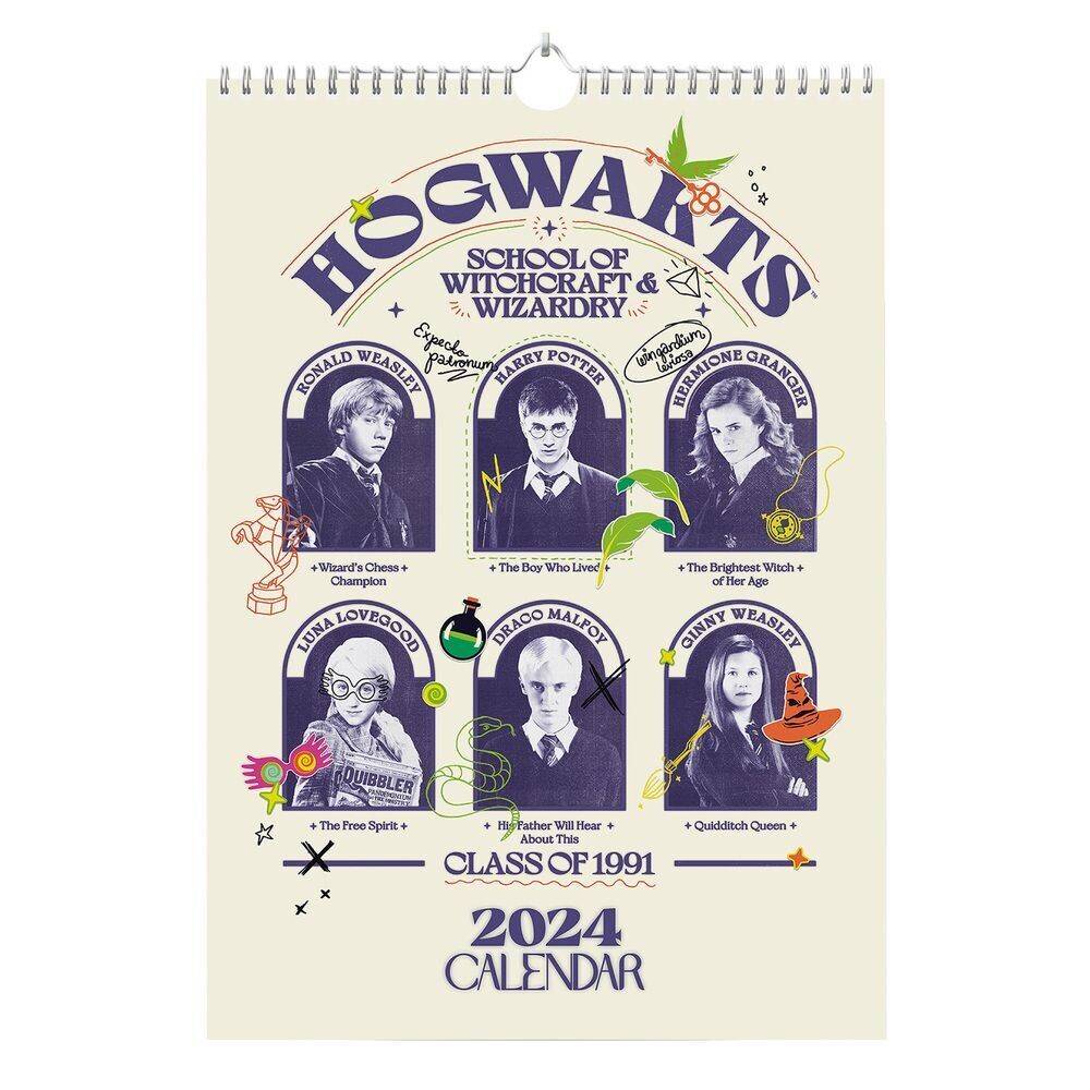 CALENDARIO PARED A3 HOGWARTS HARRY POTTER