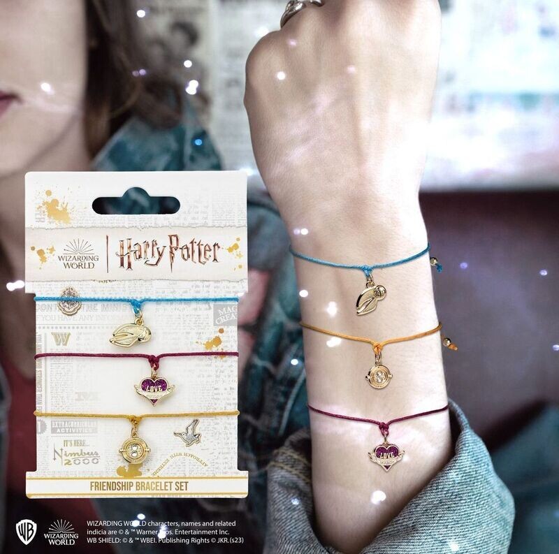 SET 3 PULSERAS SNITCH DORADA GIRATIEMPOS POCION AMOR HARRY POTTER CARAT SHOP