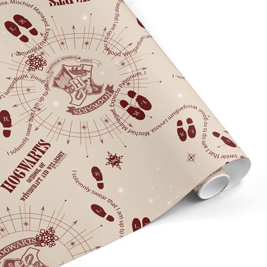 PAPEL REGALO MAPA MERODEADOR HARRY POTTER