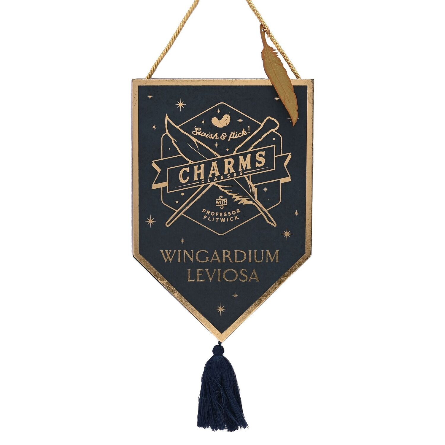 CARTEL PLACA MADERA WINGARDIUM LEVIOSA HARRY POTTER