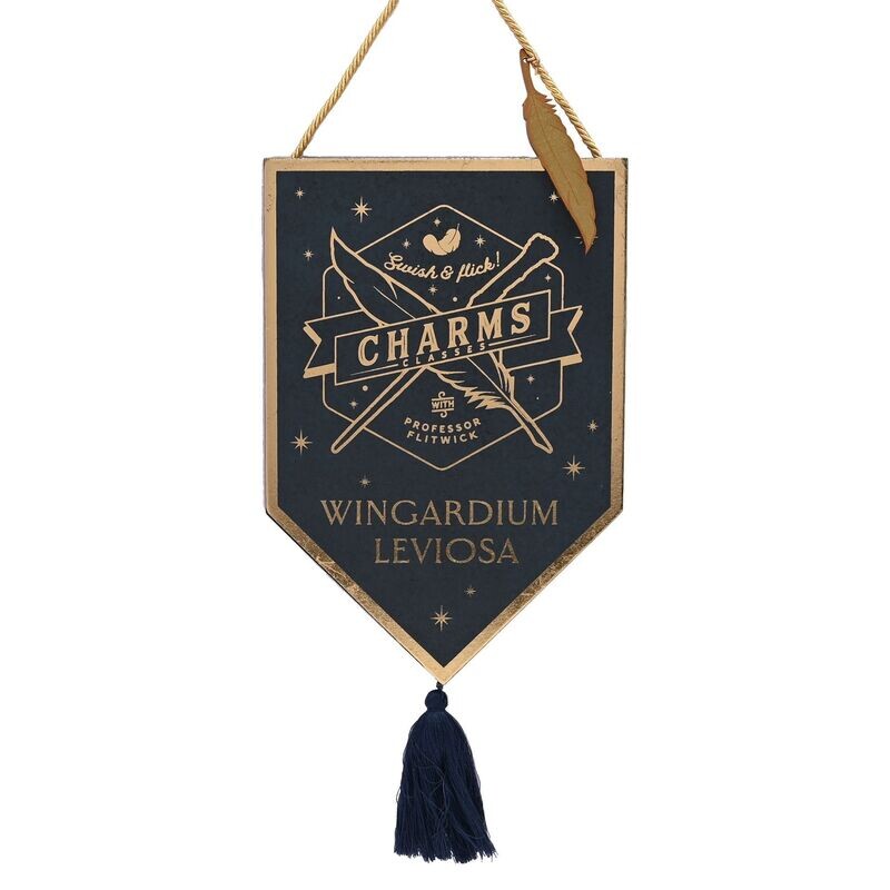 CARTEL PLACA MADERA WINGARDIUM LEVIOSA HARRY POTTER