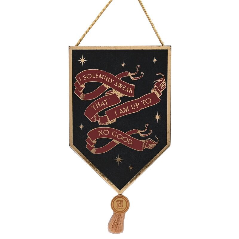 CARTEL PLACA MADERA I SOLEMNLY SWEAR  HARRY POTTER