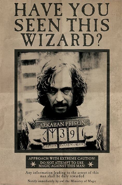 POSTER SE BUSCA SIRIUS BLACK HARRY POTTER