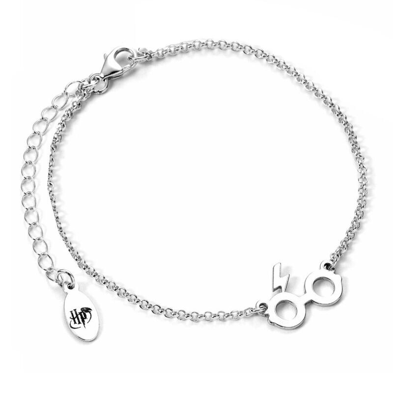 PULSERA GAFAS & RAYO PLATA LEY HARRY POTTER