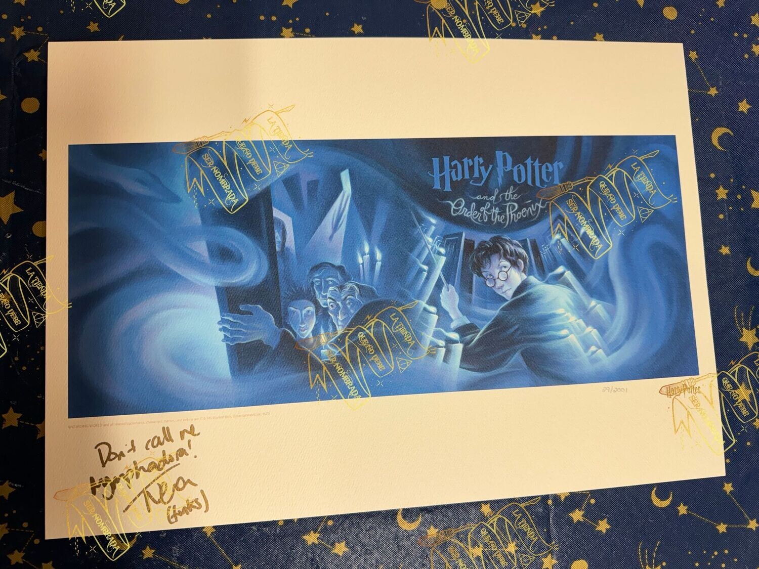 LITOGRAFIA HARRY POTTER Y LA ORDEN DEL FENIX FIRMADA NYMPHADORA TONK (NATALIA TENA)