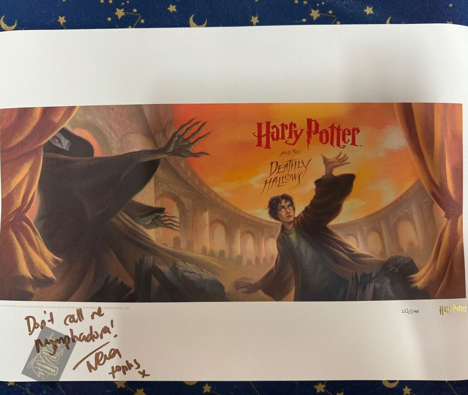 LITOGRAFIA HARRY POTTER Y LAS RELIQUIAS DE LA MUERTE FIRMADA NYMPHADORA TONK (NATALIA TENA)