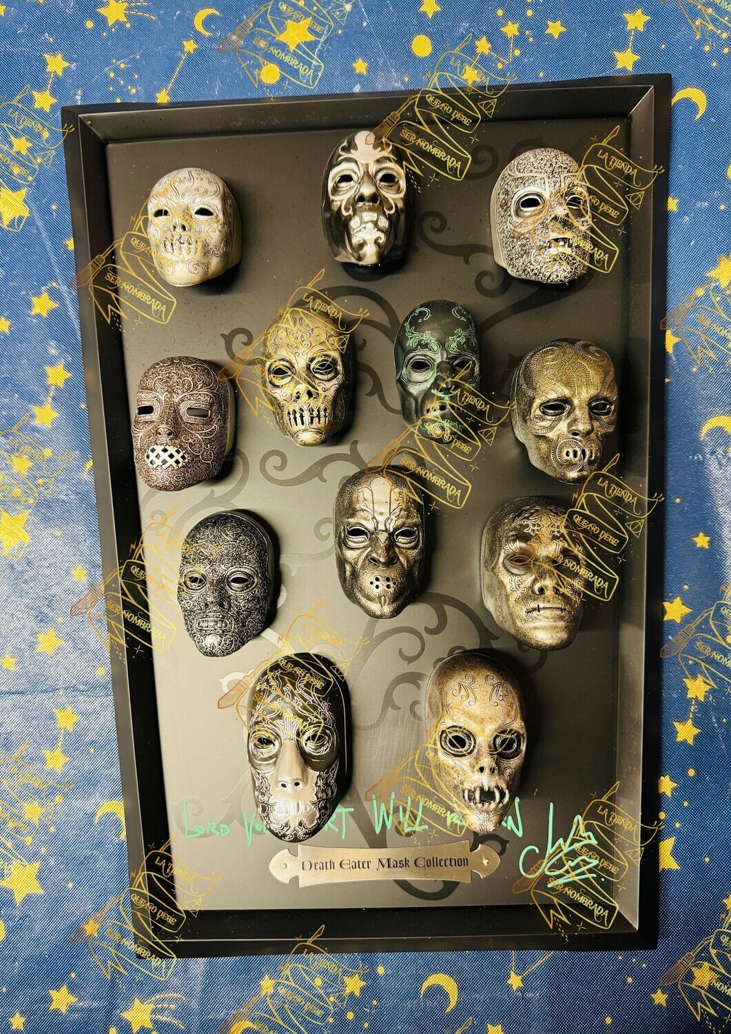 COLECCION MASCARAS DE LOS MORTIFAGOS FIRMADO POR TOM RIDDLE (CHRISTIAN COULSON)