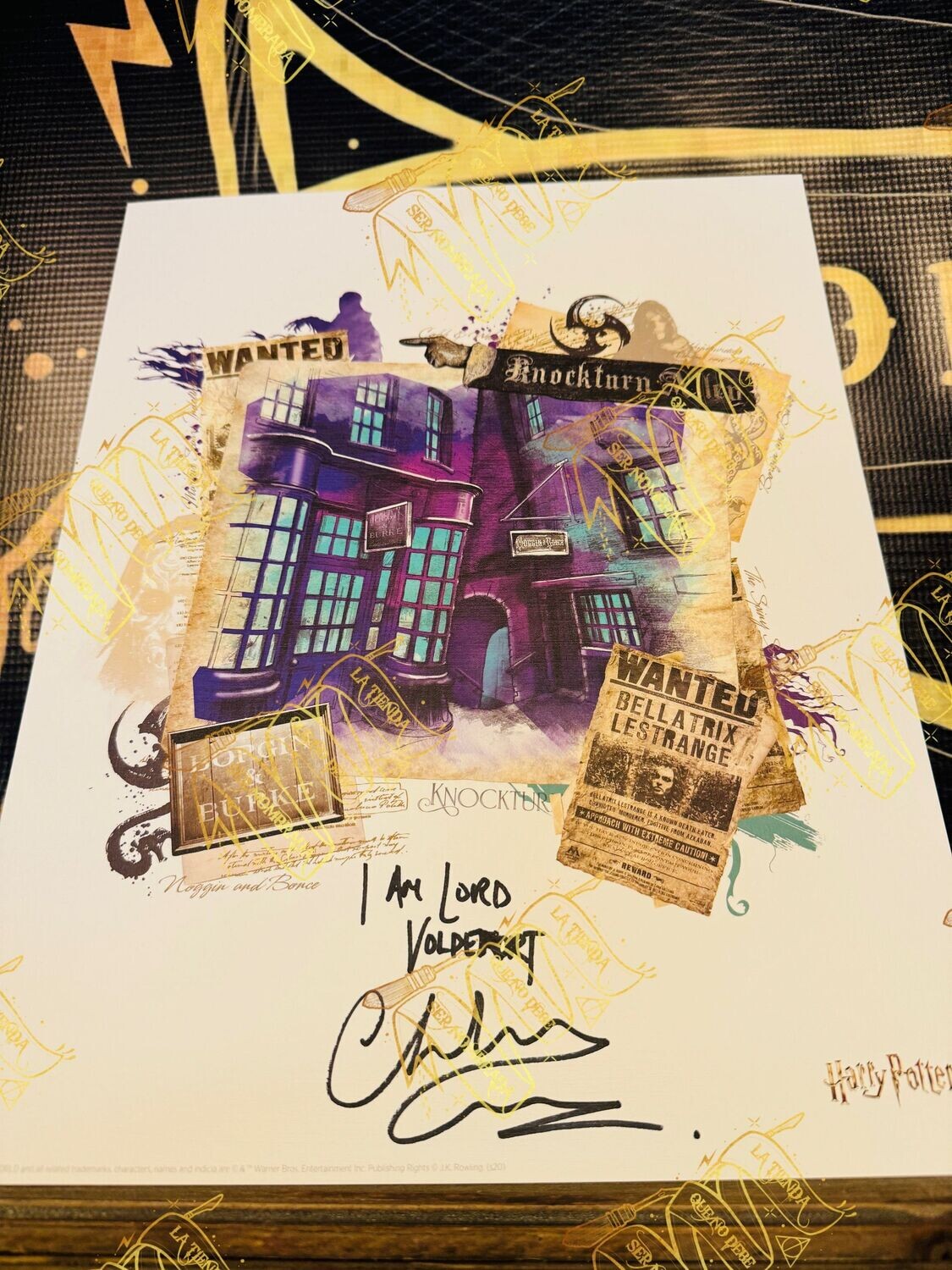 LITOGRAFIA KNOCKTURN ALLEY FIRMADA POR TOM RIDDLE (CHRISTIAN COULSON)