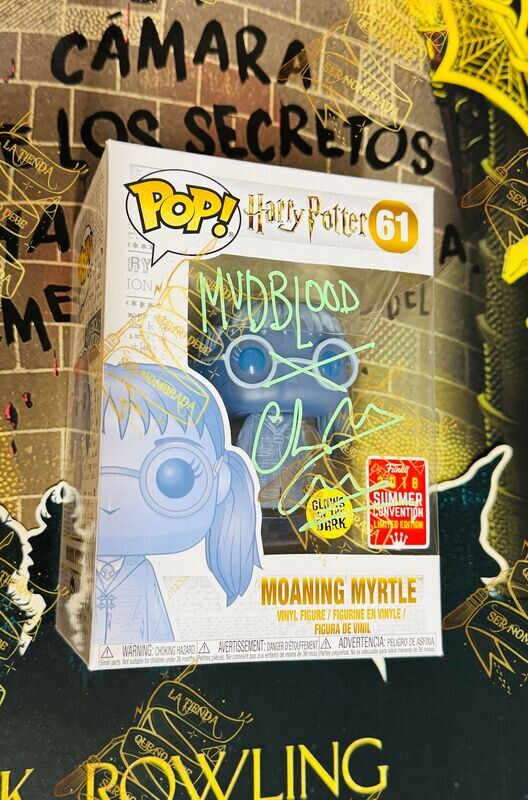 ​FIGURA MOANING MYRTLE DE FUNKO POP Nº61 FIRMADO POR TOM RIDDLE (CHRISTIAN COULSON)