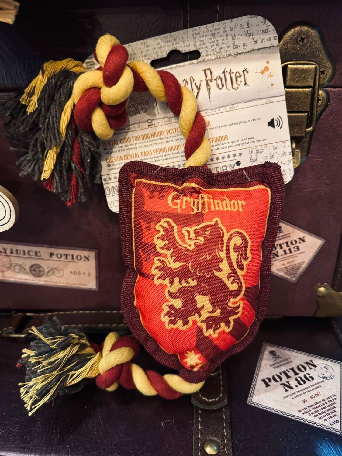 JUGUETE CUERDA PERRO GRYFFINDOR HARRY POTTER