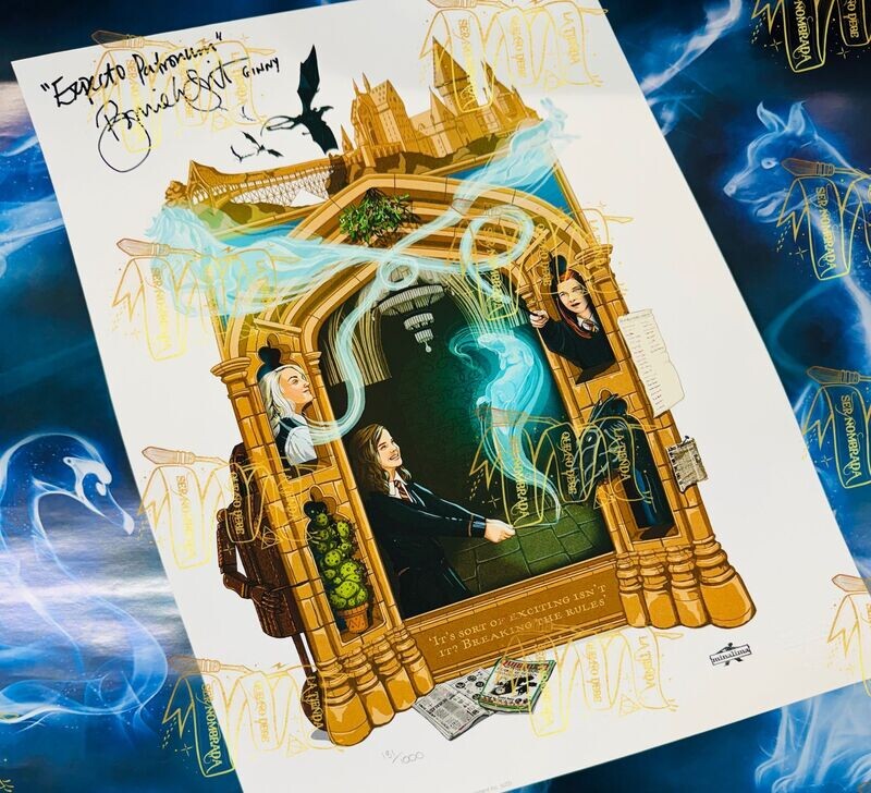 ​LITOGRAFIA MINALIMA HARRY POTTER Y LA ORDEN DEL FENIX FIRMADA POR GINNY WEASLEY (BONNIE WRIGHT)