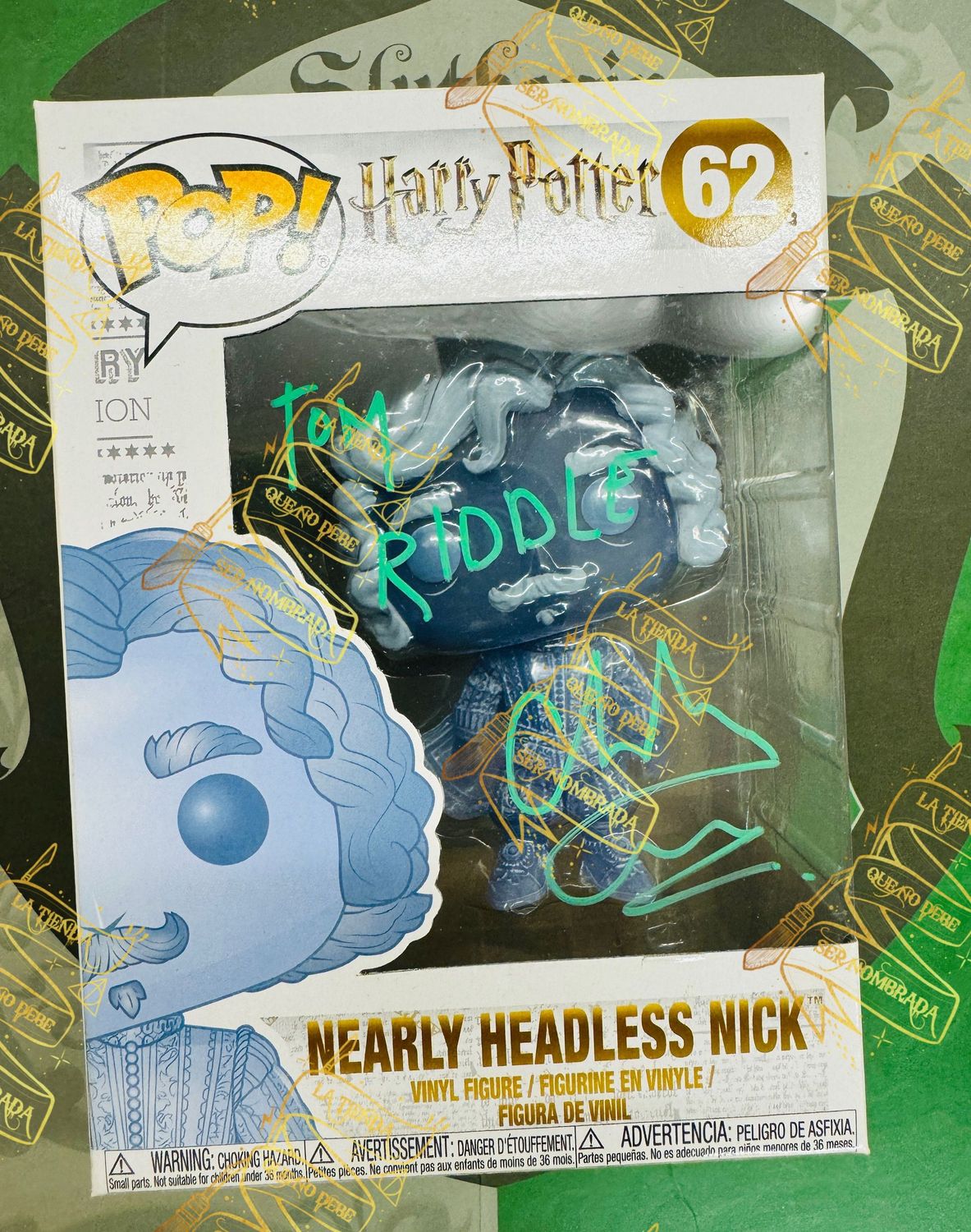 FUNKO POP NICK CASI DECAPITADO Nº62 FIRMADO POR TOM RIDDLE (CHRISTIAN COULSON)