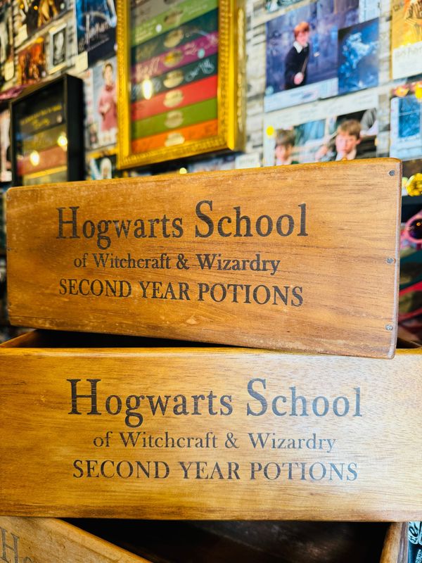 REPLICA CAJA MADERA SECOND YEAR POTIONS HOGWARTS SCHOOL L HARRY POTTER