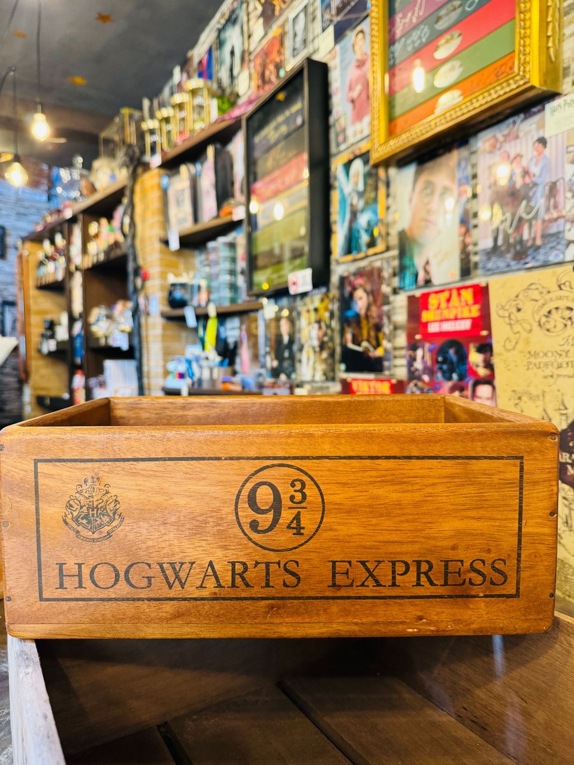 REPLICA CAJA MADERA 9 3/4 HOGWARTS EXPRESS  SCHOOL L HARRY POTTER