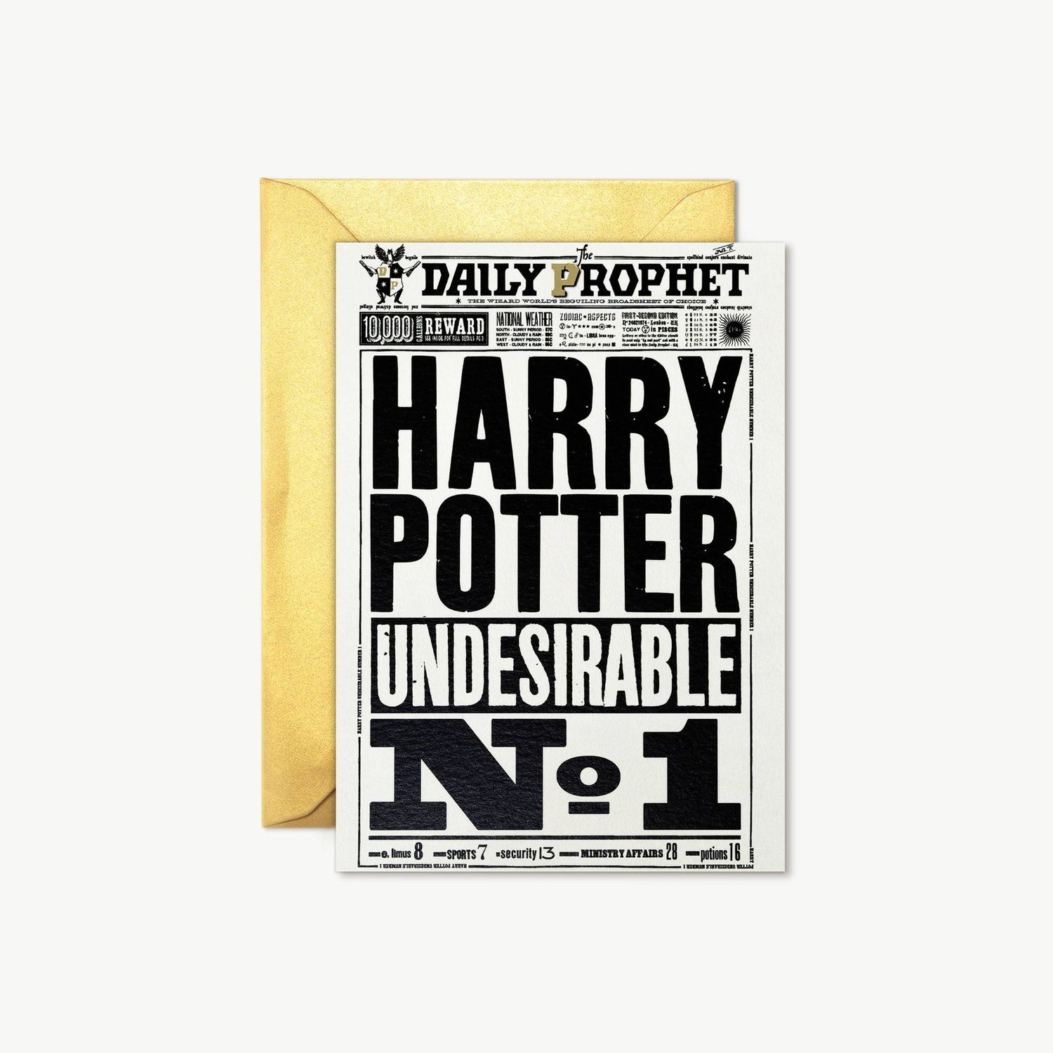 POSTAL UNDESIRABLE Nº1 HARRY POTTER MINALIMA