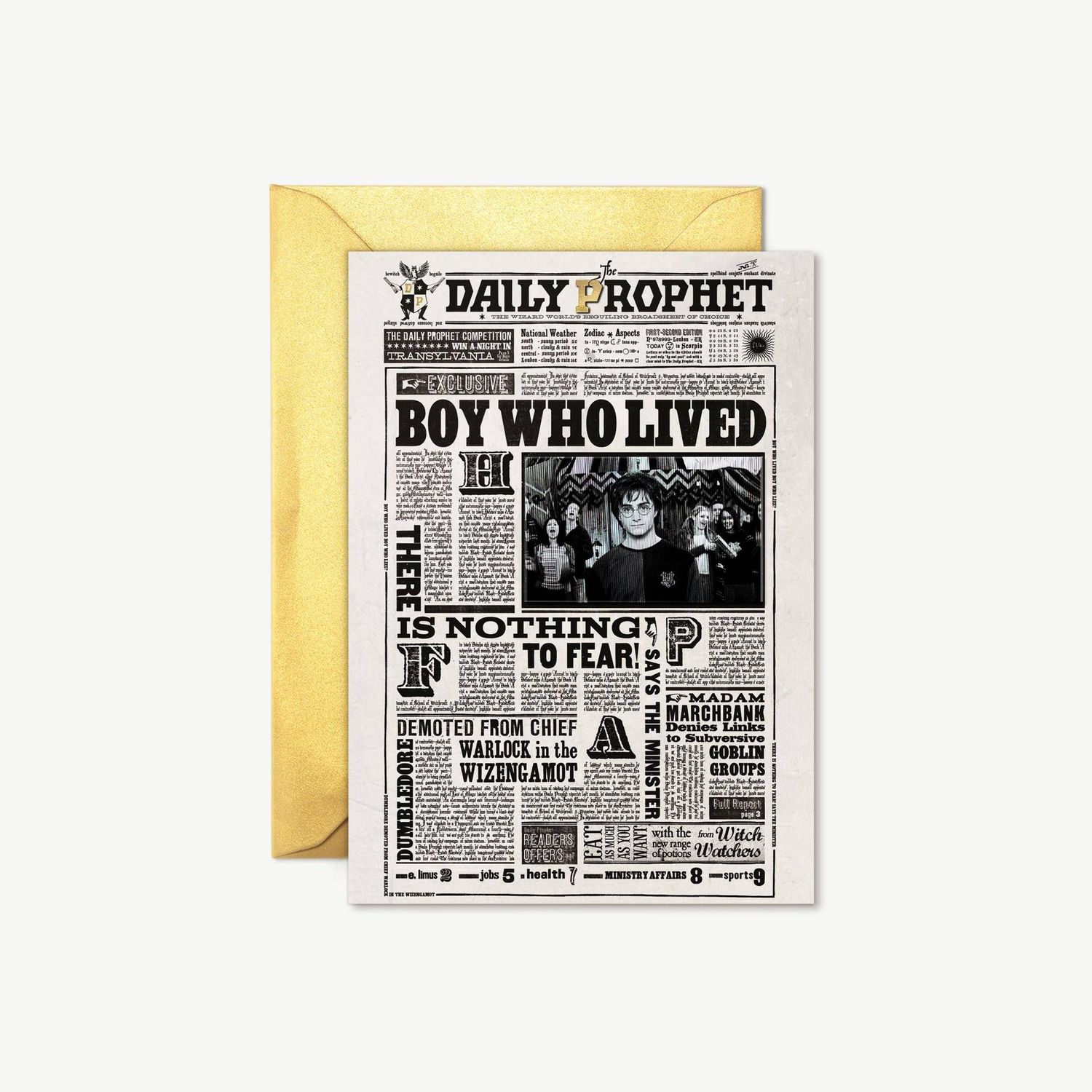 POSTAL DAILY PROPHET BOY WHO LIVED HARRY POTTER MINALIMA