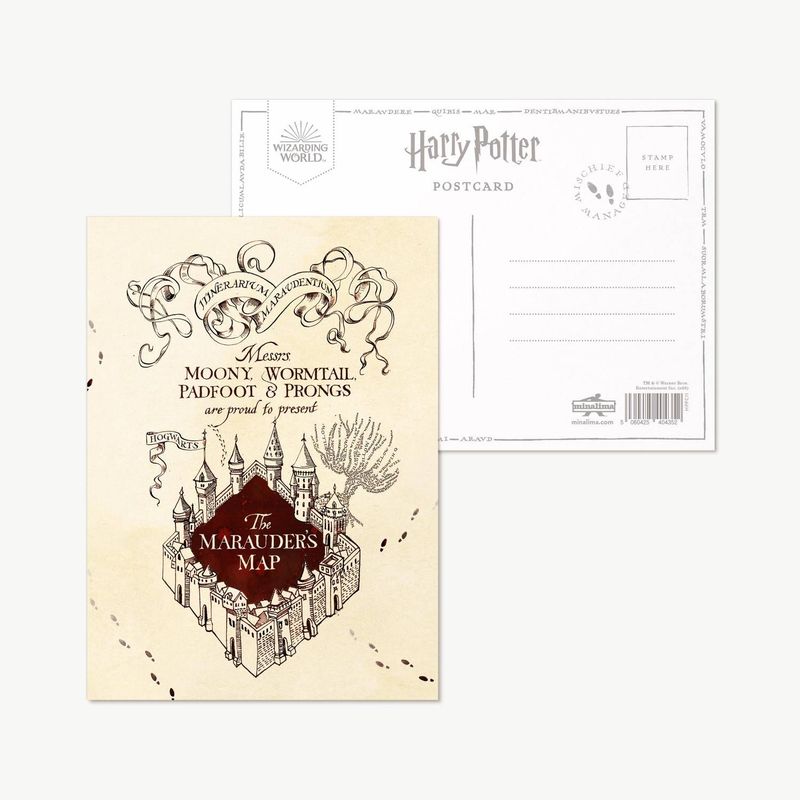 POSTAL THE MARAUDER´S MAP MINALIMA HARRY POTTER