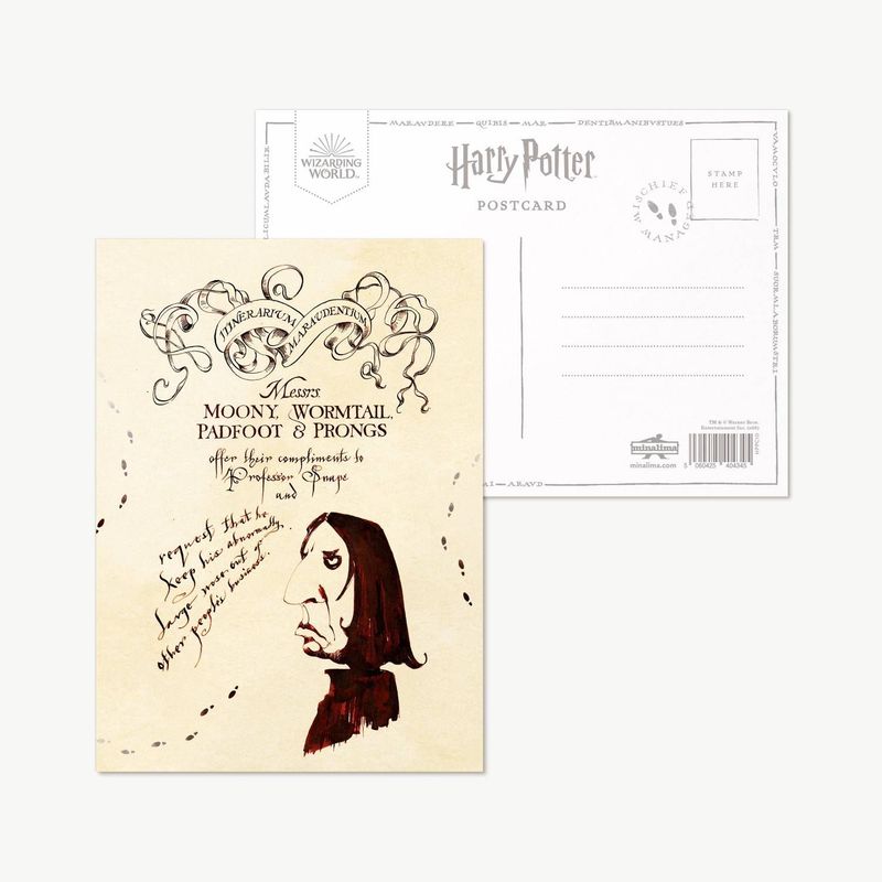 POSTAL MESSAGE TO SNAPE FROM THE MARAUDER´S MAP MINALIMA HARRY POTTER