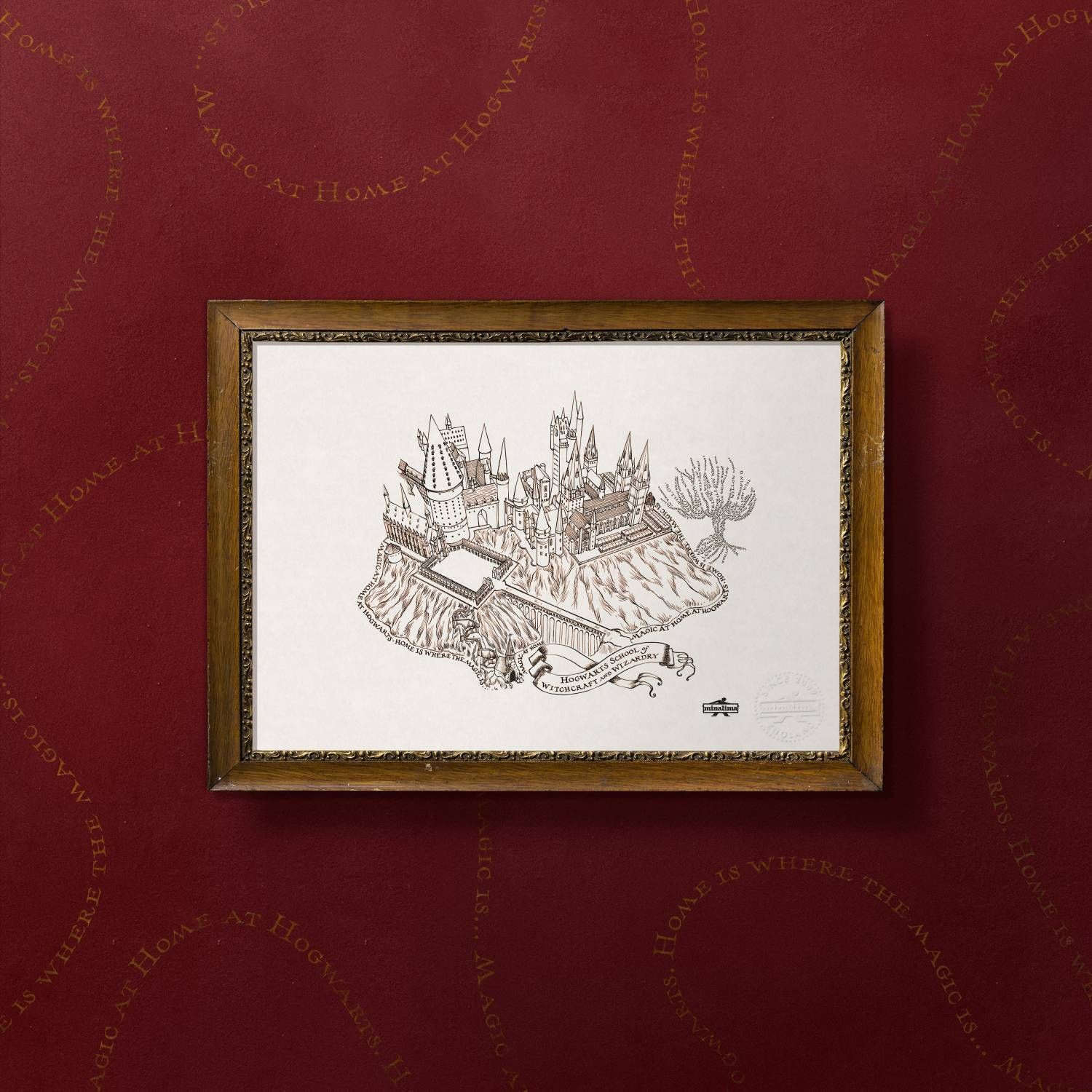 LITOGRAFIA MAGIC AT HOME AT HOGWARTS MINALIMA HARRY POTTER