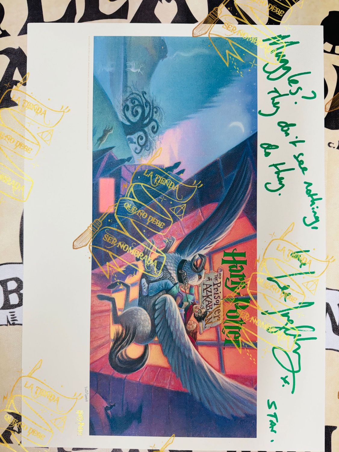 LITOGRAFIA EXCLUSIVA PRISIONERO DE AZKABAN FIRMADA POR STAN SHUNPIKE (LEE INGLEBY)