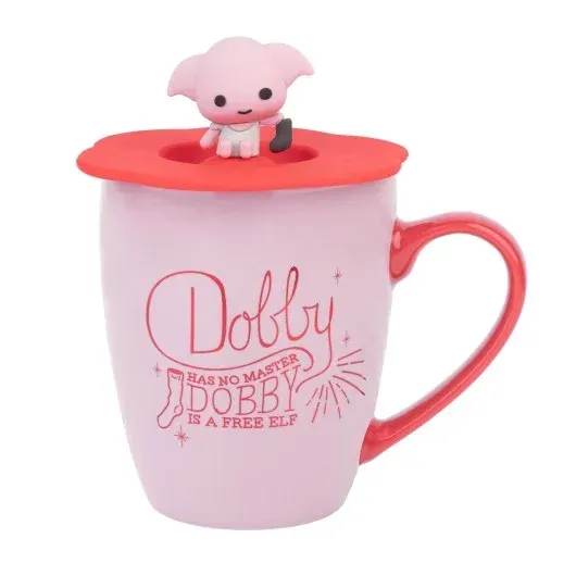 TAZA DOBBY & TAPA SILICONA HARRY POTTER