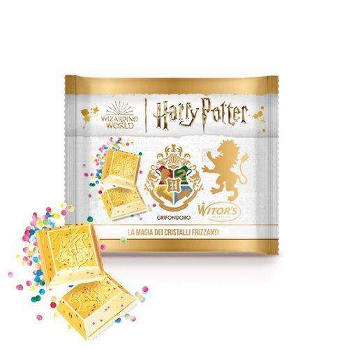 TABLETA CHOCOLATE BLANCO CRISTALES COLORES HARRY POTTER