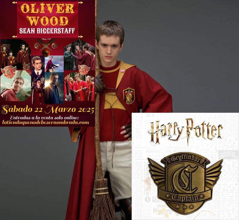 ENTRADA EVENTO OLIVER WOOD + MEDALLON CAPITAL QUIDDITCH HORA: 17:00 (1 AUTOGRAFO + 1 SELFIE)