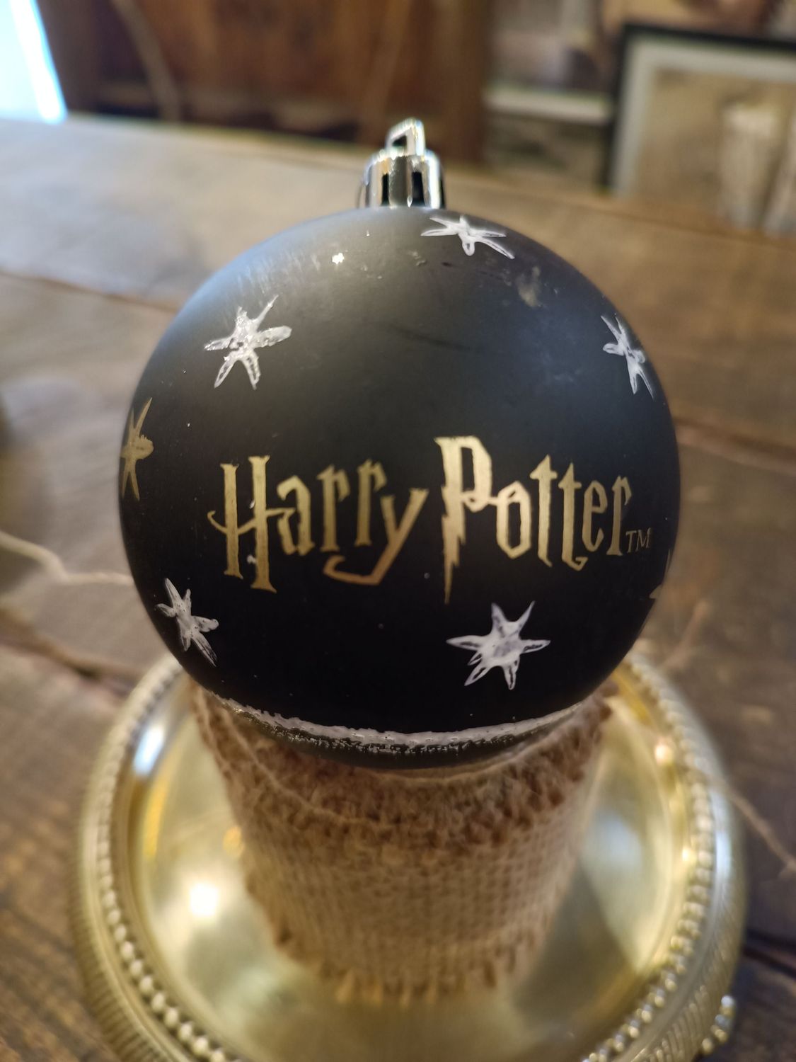 SET 6 BOLAS NAVIDAD NEGRAS HARRY POTTER