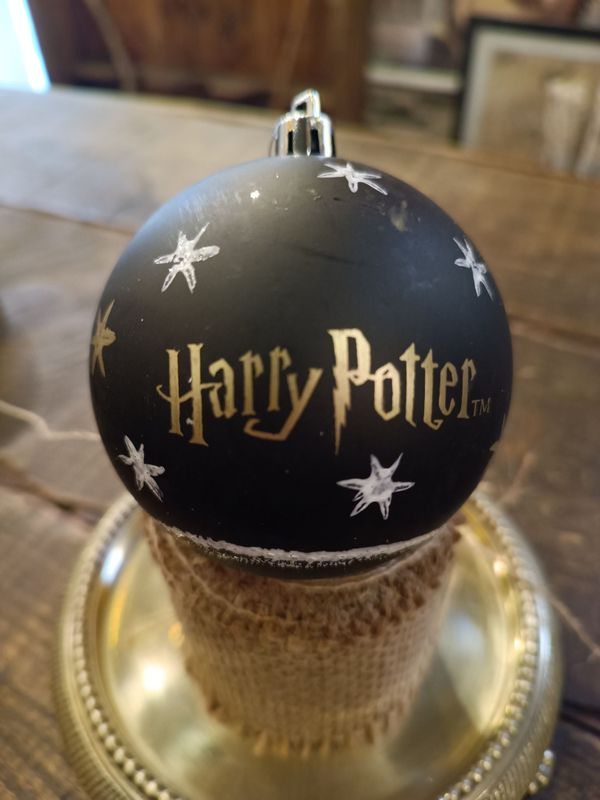 SET 6 BOLAS NAVIDAD NEGRAS HARRY POTTER