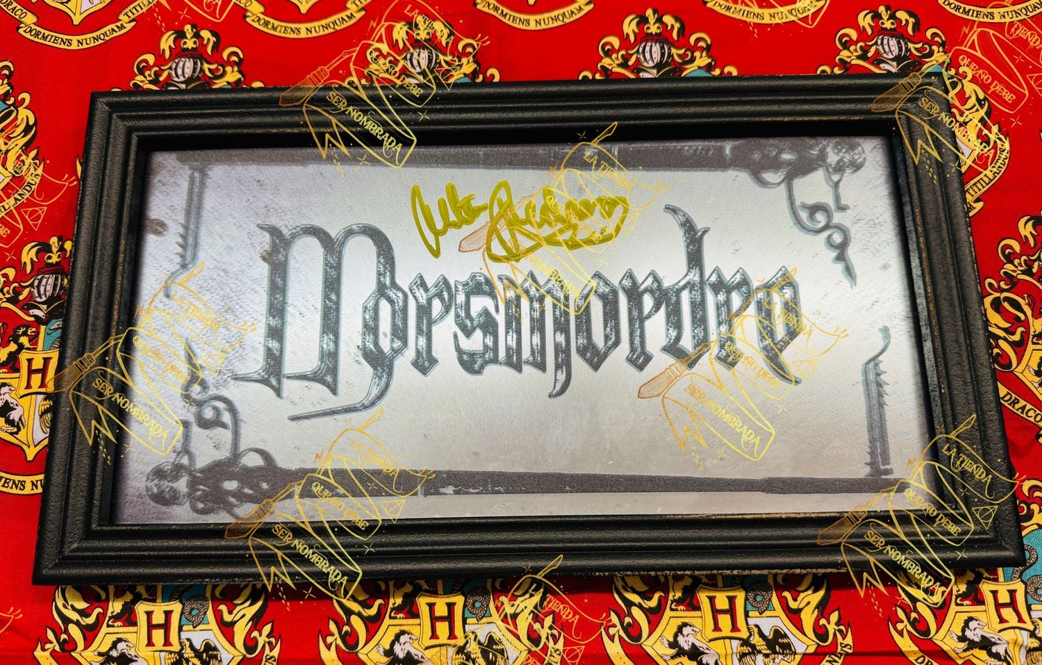 MARCO ESPEJO MORSMORDRE FIRMADO POR DEATH EATER (PETER PEDRERO)