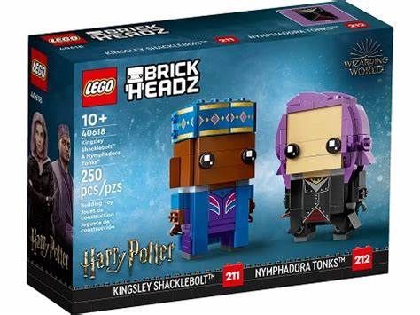 LEGO KINGSLEY SHACKLEBOLT & NYMPHADORA TONKS BRICK HEADZ HARRY POTTER