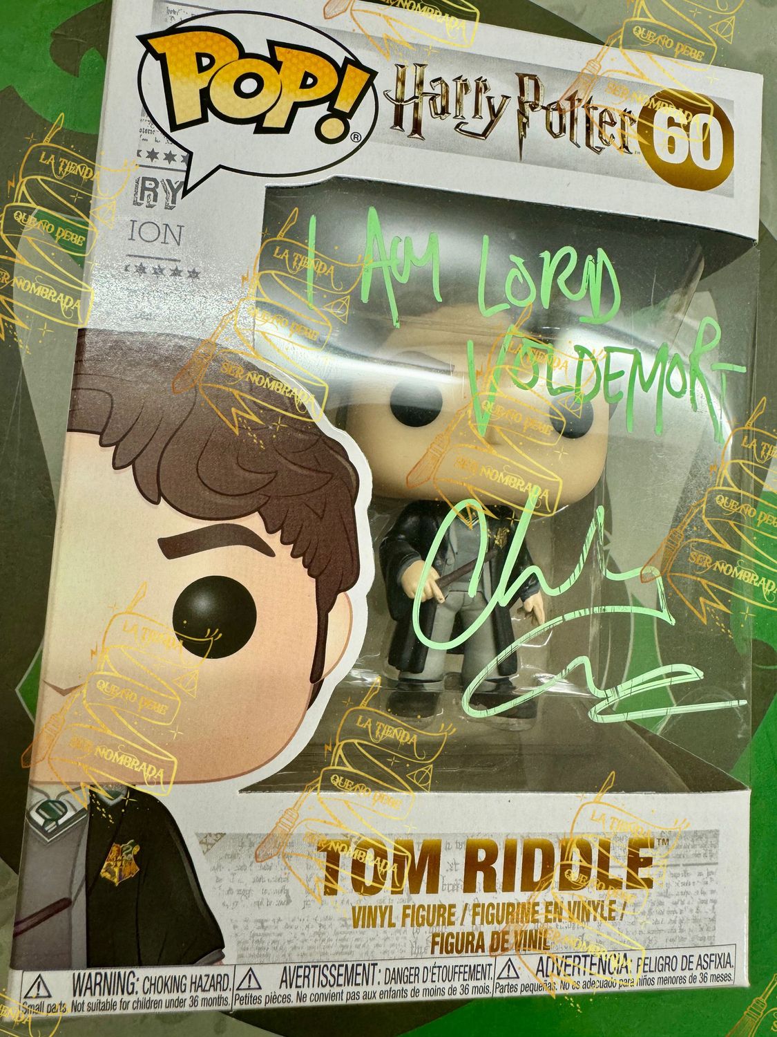 FUNKO POP Nº60 FIRMADO POR TOM RIDDLE (CHRISTIAN COULSON)
