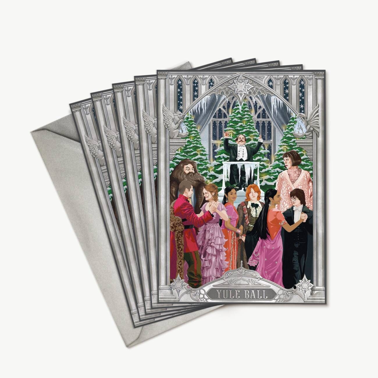 SET 5 POSTALES YULE BALL MINALIMA HARRY POTTER