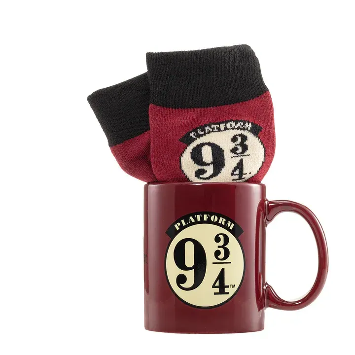 SET TAZA & CALCETINES PLATAFORMA 9 3/4 HARRY POTTER