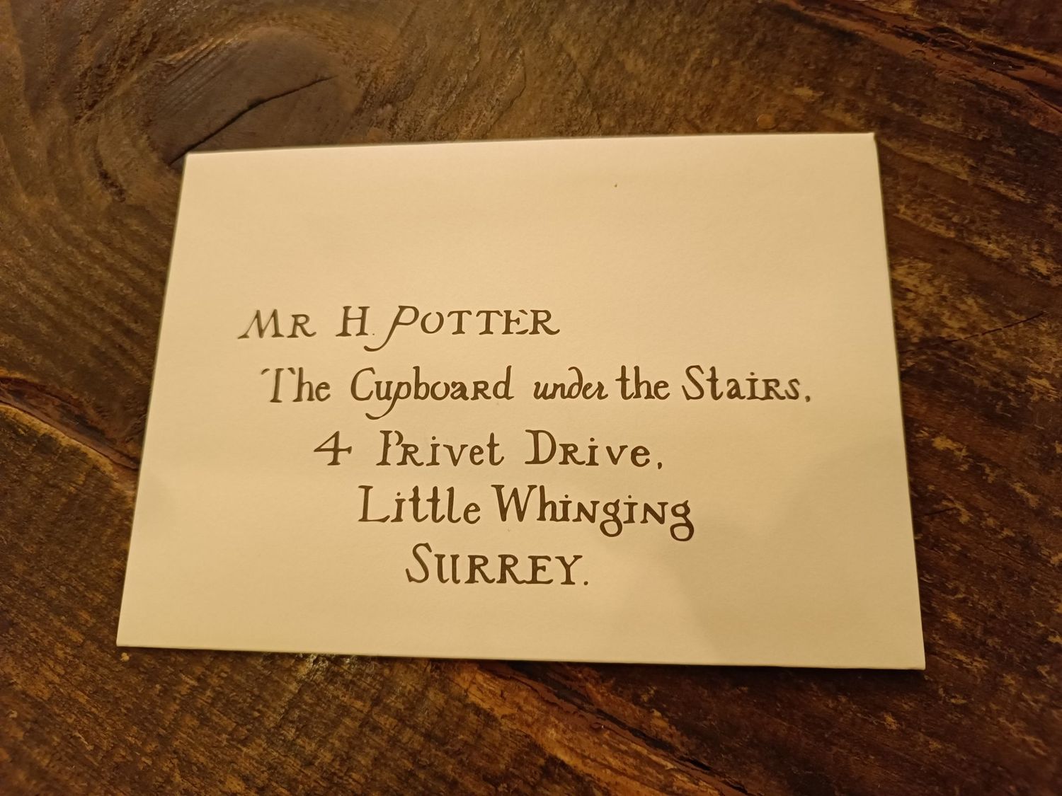 REPLICA CARTA ACEPTACION HARRY POTTER