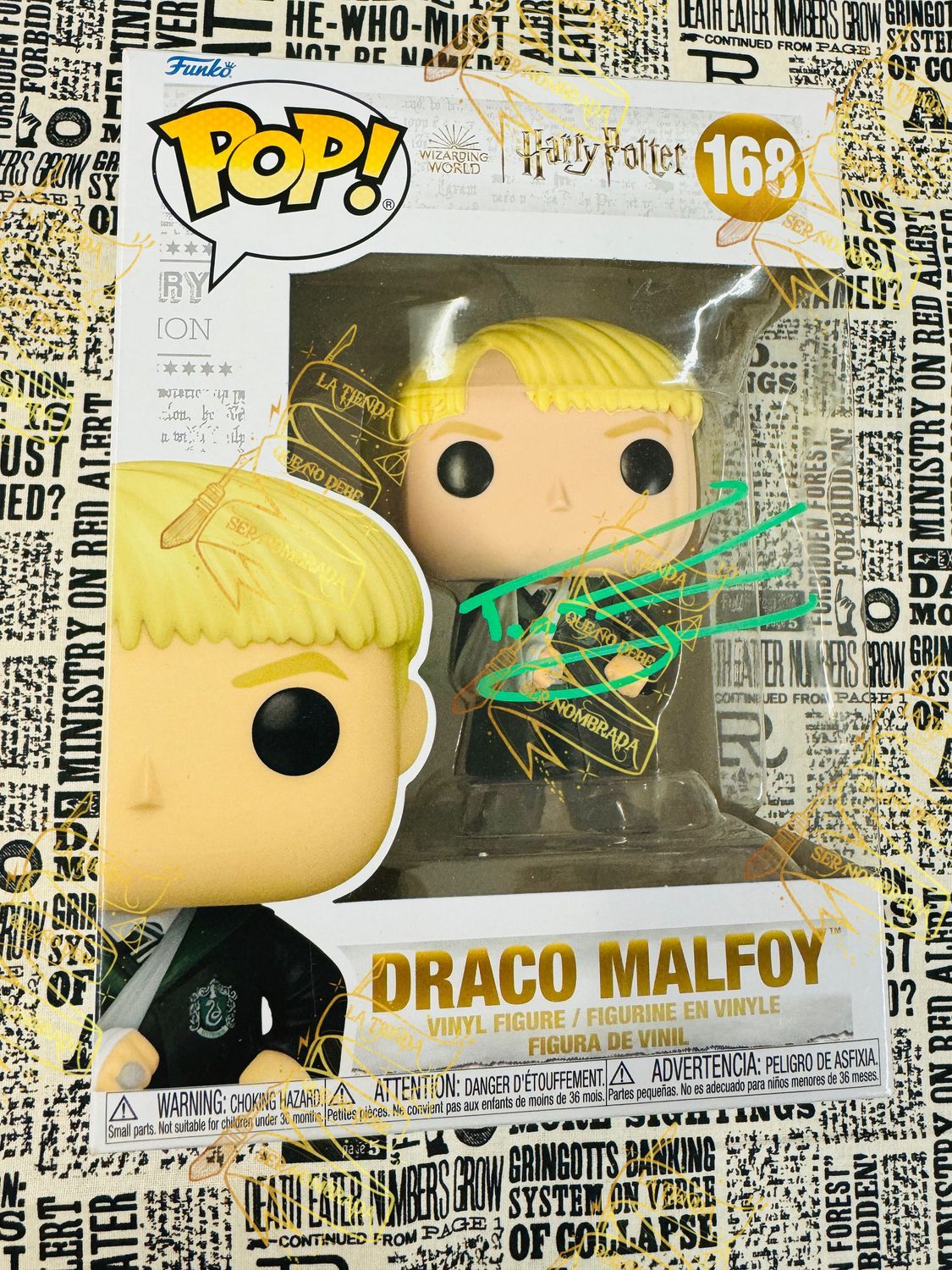 FUNKO POP  Nº168 FIRMADO POR DRACO MALFOY (TOM FELTON)