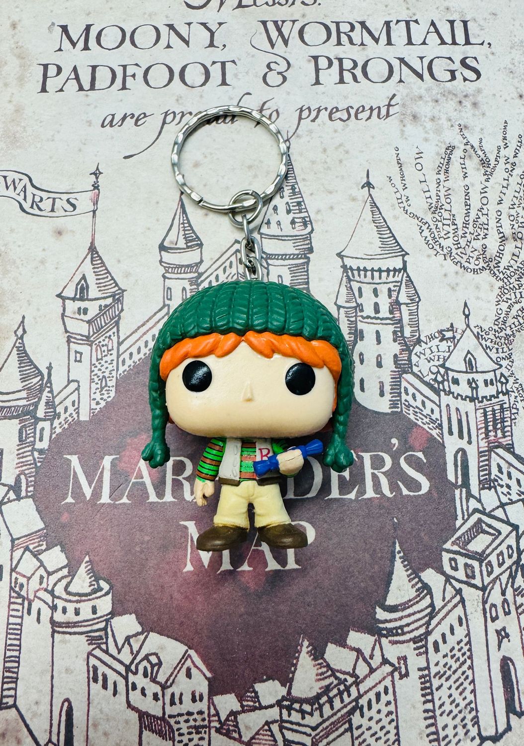 LLAVERO RON WEASLEY NAVIDEÑO FUNKO POP HARRY POTTER