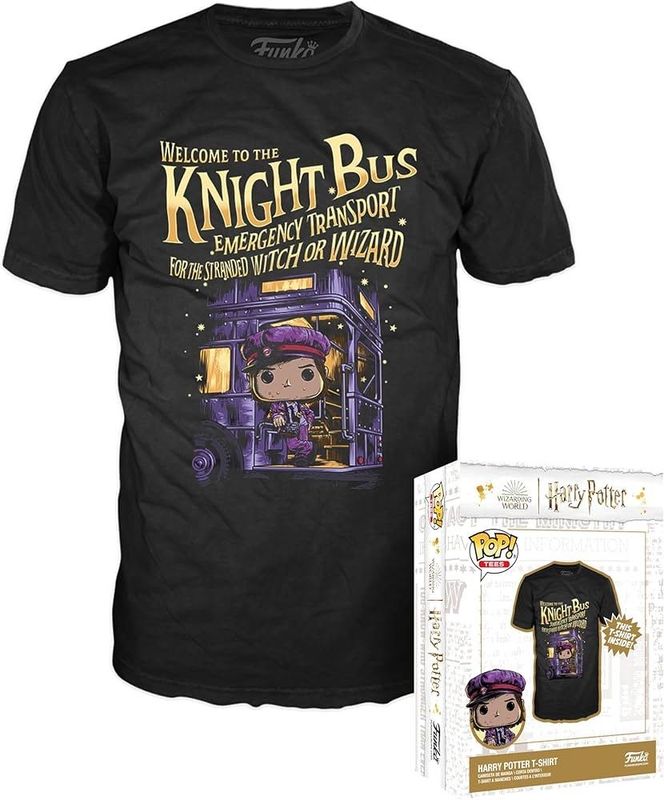 CAMISETA KNIGHT BUS STAN SHUNPIKE LIMITED EDICION TALLA:S FUNKO POP HARRY POTTER