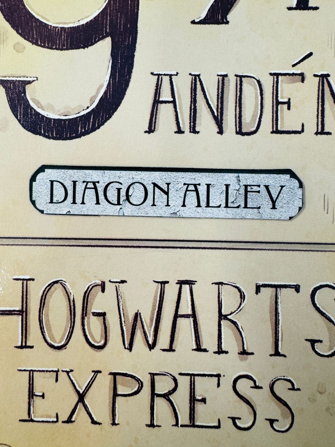 IMAN CARTEL DIAGON ALLEY HARRY POTTER