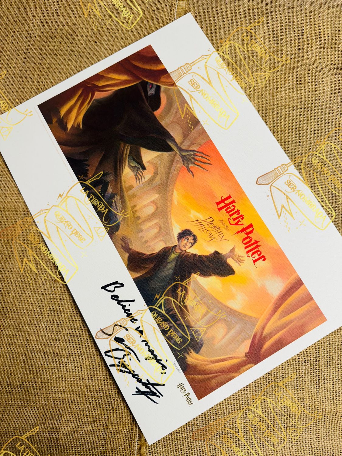 LITOGRAFIA HARRY POTTER Y LAS RELIQUIAS DE LA MUERTE FIRMADA POR  OLIVER WOOD (SEAN BIGGERSTAFF)