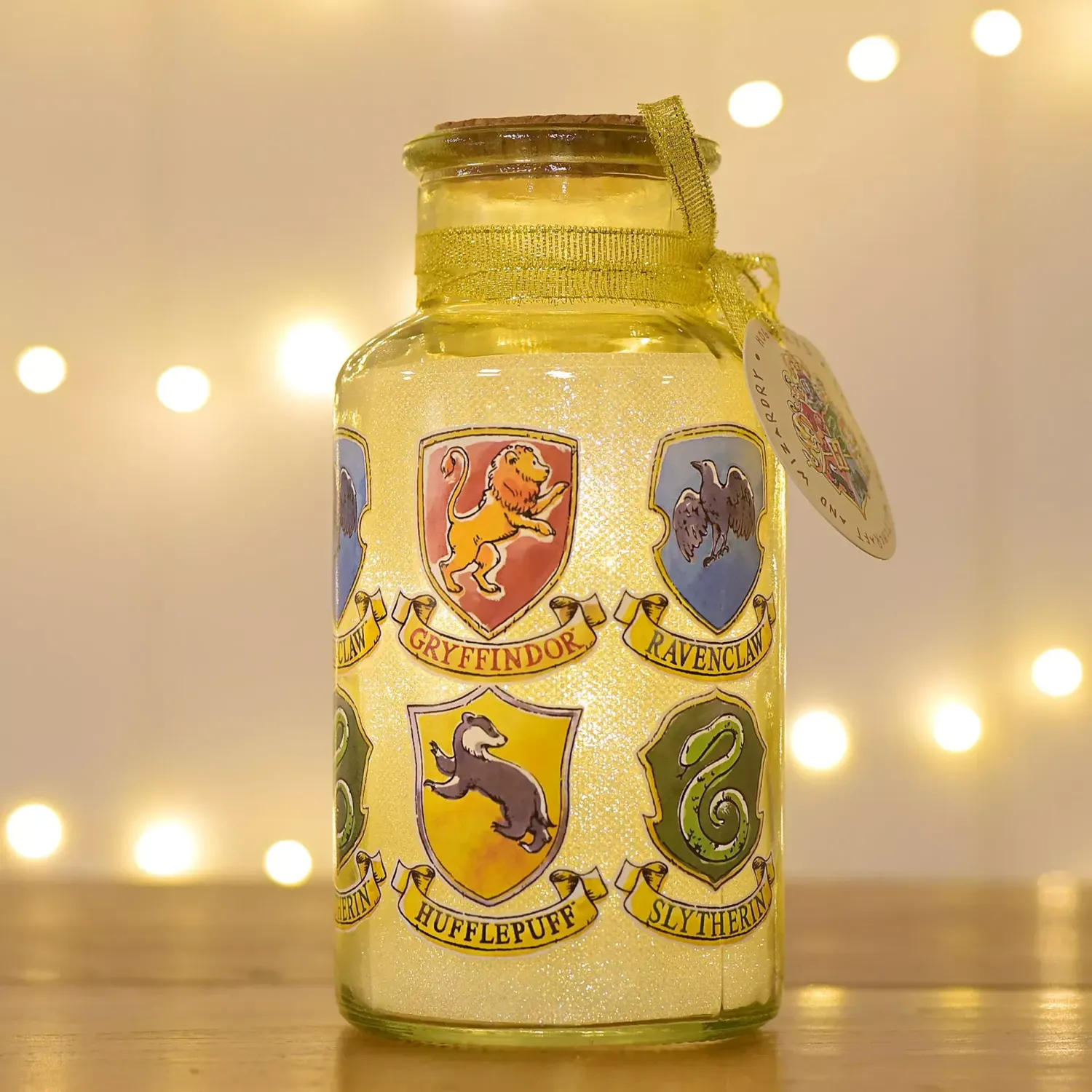 LAMPARA JARRA CASAS HOGWARTS HARRY POTTER