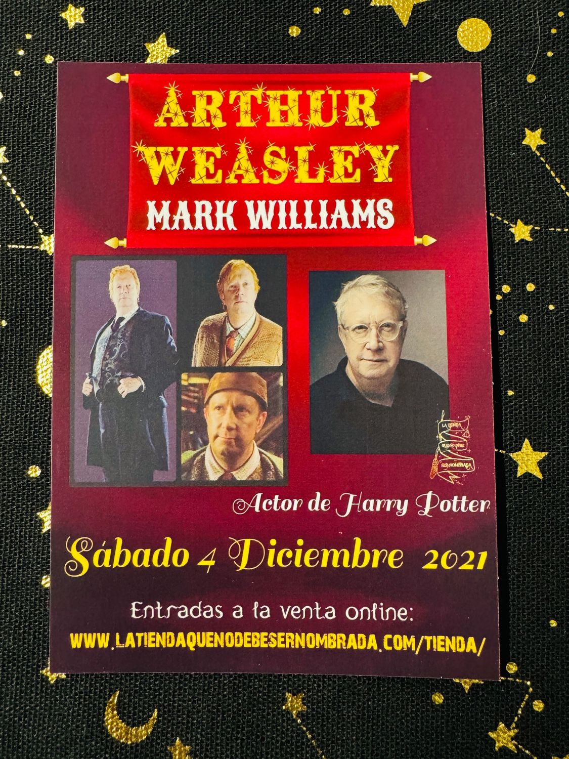 POSTAL EXCLUSIVA EVENTO ARTHUR WEASLEY (MARK WILLIAMS)