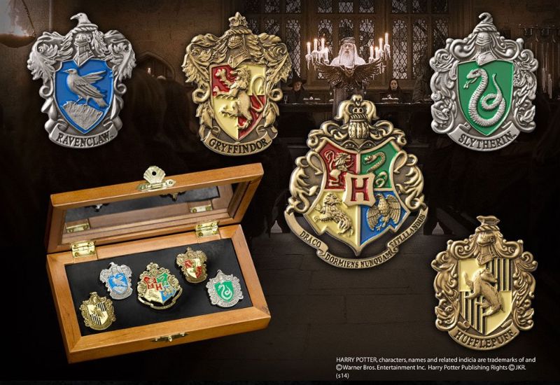 SET PINS HOGWARTS HARRY POTTER NOBLE COLLECTION