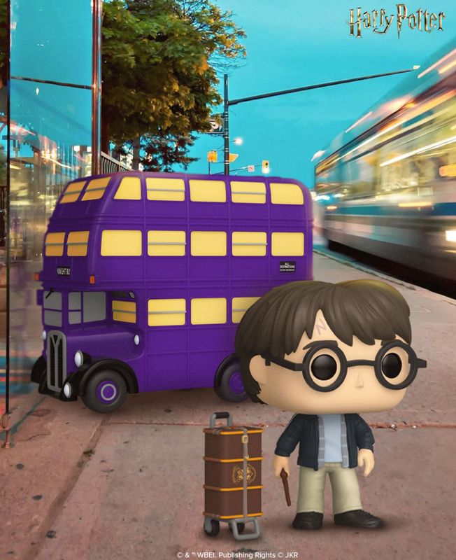FIGURA HARRY POTTER WITH KNIGHT BUS DELUXE Nº139 POP RIDE FUNKO POP