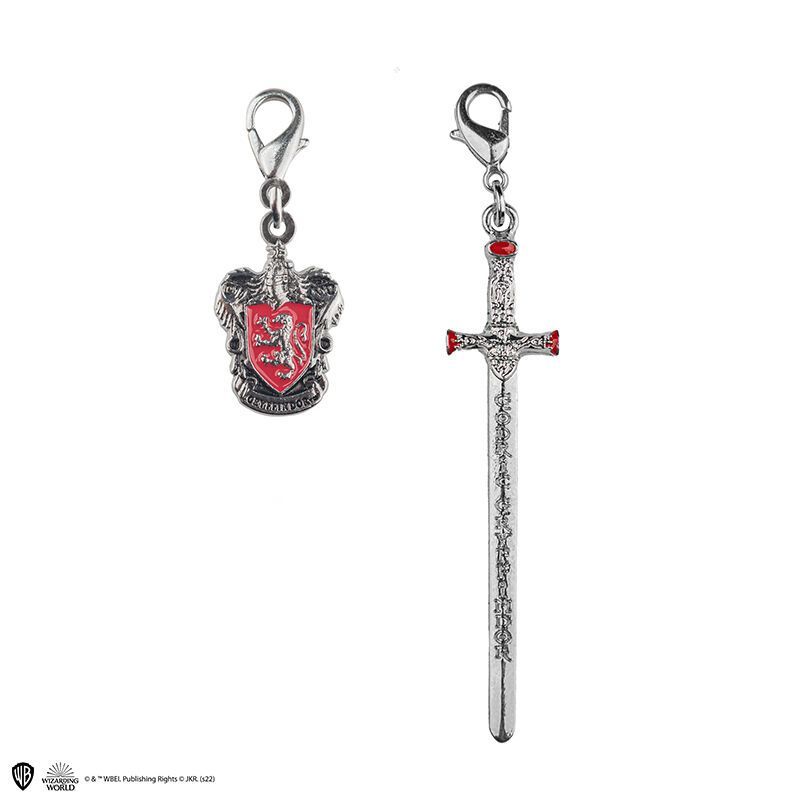 SET 2 CHARMS ESPADA & ESCUDO GRYFFINDOR HARRY POTTER