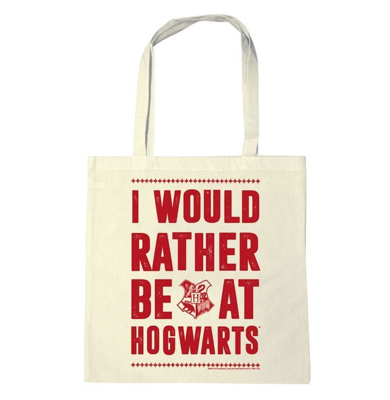 BOLSA TELA I WOULD RATHER BE AT HOGWARTS HARRY POTTER