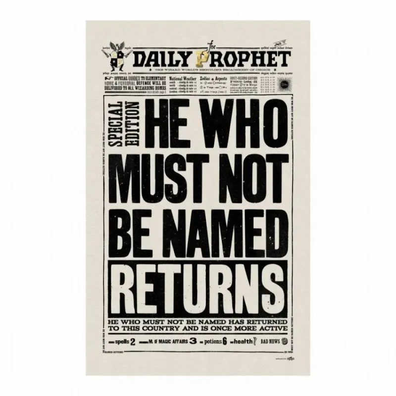 PAÑO COCINA HE WHO MUST NOT BE NAMED RETURNS MINALIMA HARRY POTTER